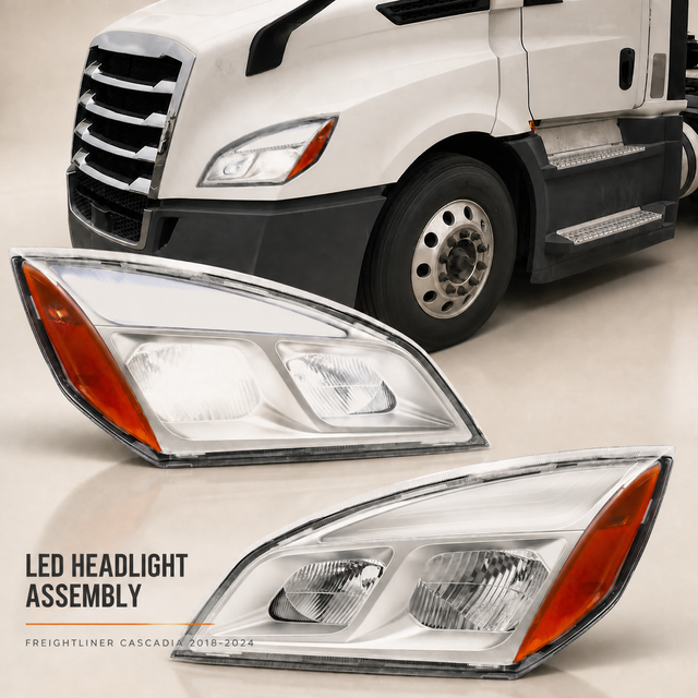 Nigrum plena ducitur Headlights enim Freightliner Cascadia MMXVIII +